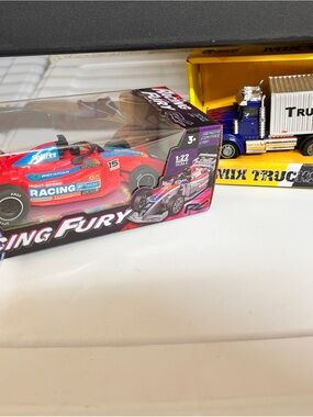 Remote-Control Red & Blue Kids Race Car and Truck